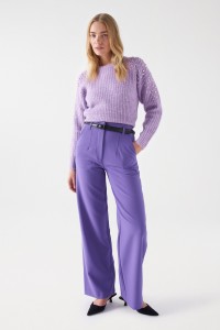 STRAIGHT FABRIC TROUSERS