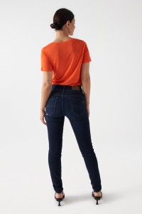 SECRET PUSH IN-JEANS MIT GLANZEFFEKT