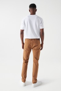 SLIM JEANS TWILL W, MEDIUM BEIGE