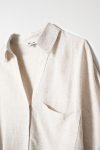 LINEN SHIRT WITH FRONT KNOT