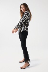 SATIN-FEEL PRINT SHIRT