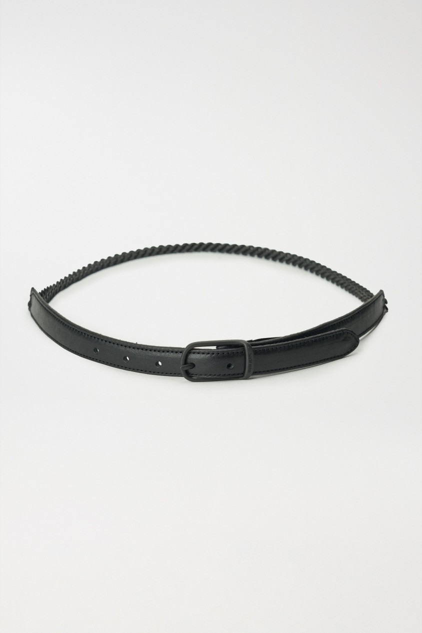 LEATHER BELT WITH CHAIN DETAIL