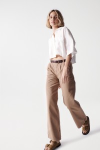 BEIGE STRAIGHT LEG CHINOS