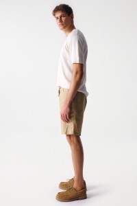 REGULAR FIT LINEN SHORTS