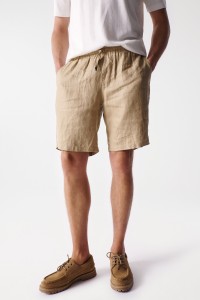 LEINEN-SHORTS, REGULAR-SCHNITT