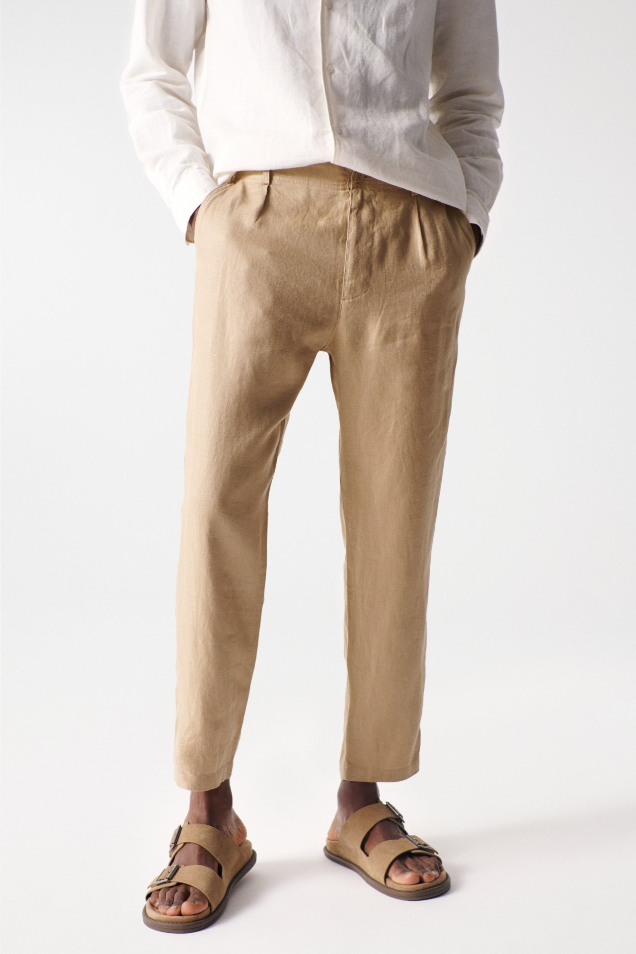 PANTALON CHINO EN LIN