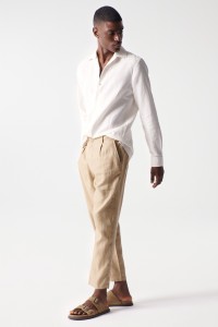 PANTALON CHINO EN LIN