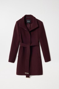 MANTEAU GRACE EN TISSU AVEC CEINTURE