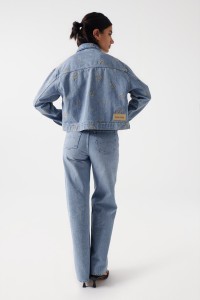 DENIM-JACKE MIT STICKEREI