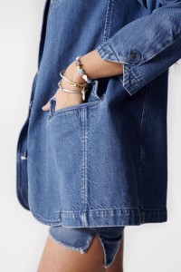 THE VILL CONCEPT OVERSIZE DENIM BLAZER