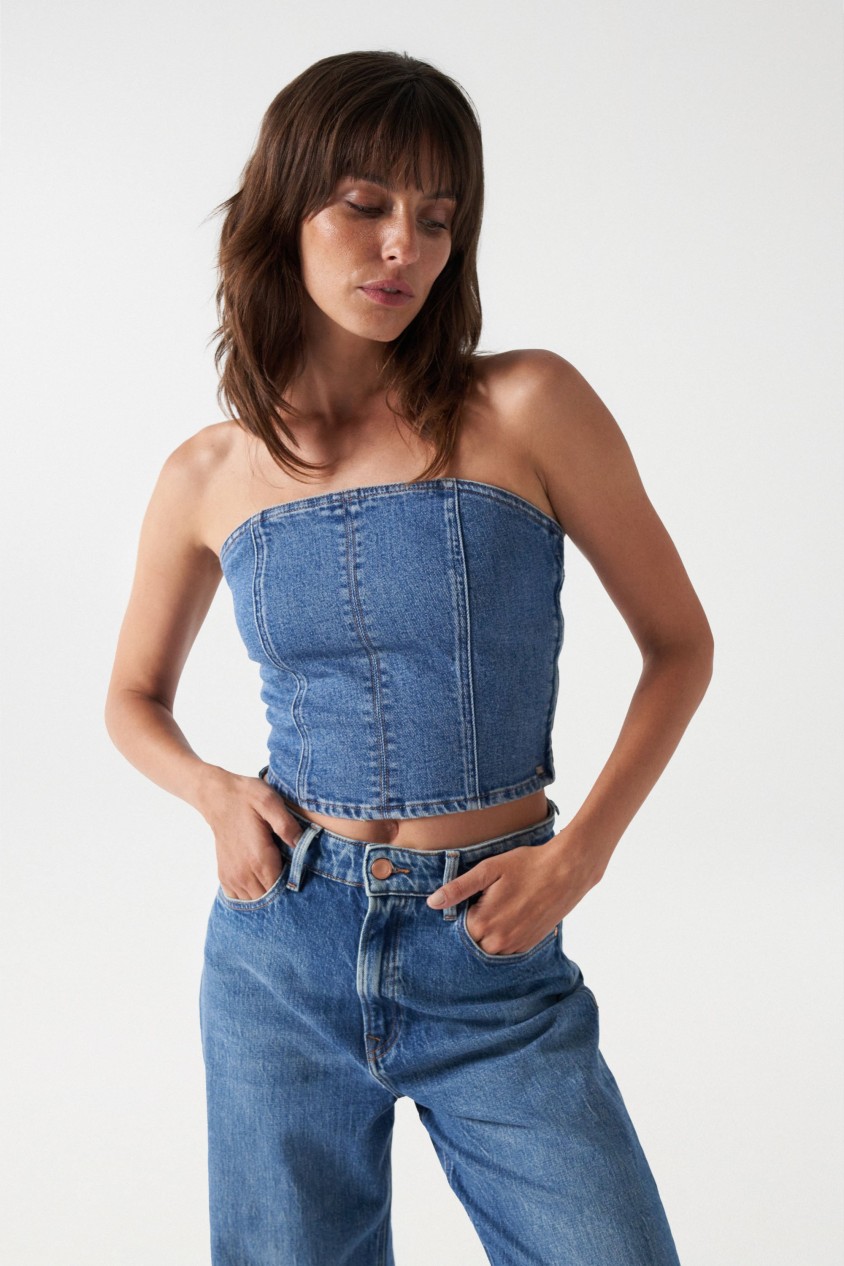 SHORT DENIM TOP