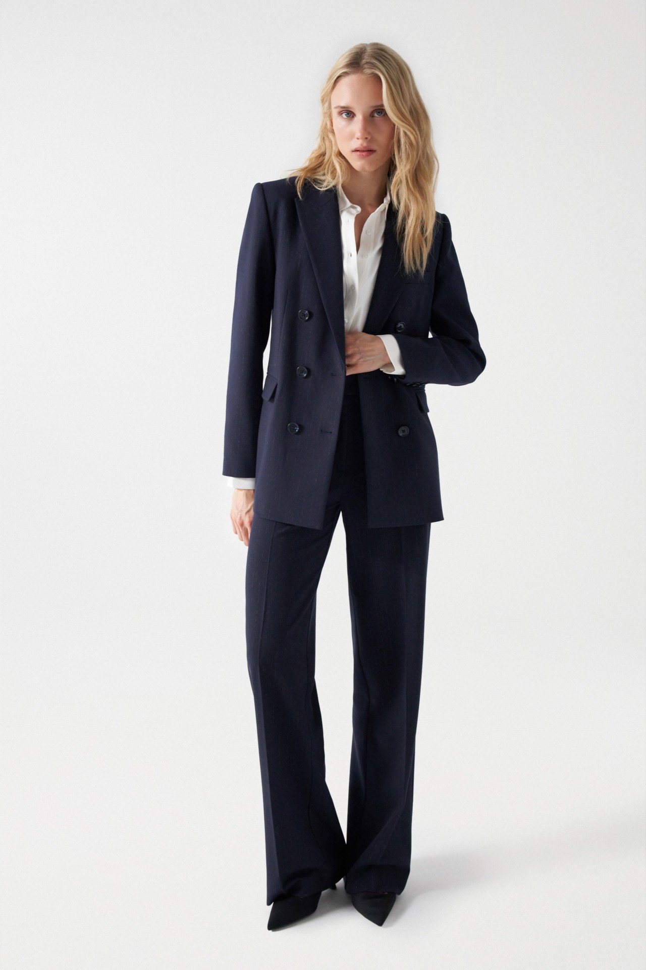 PINSTRIPE SUIT TROUSERS