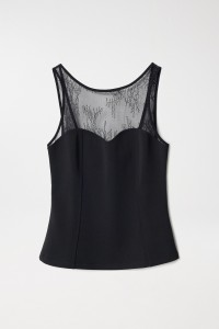 CORSET TOP WITH LACE DETAIL