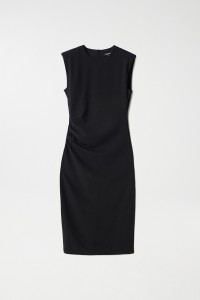 MIDI DRESS WITH SHOULDER PADS