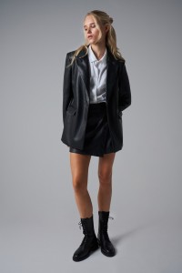 BLAZER EFFET CUIR