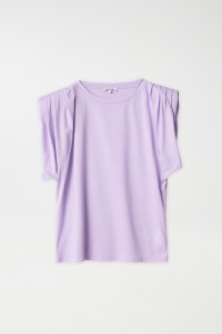 T-SHIRT WITH SHOULDER PADS