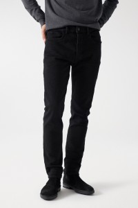 SLIM JEANS DENIM BLACK OD, BLACK