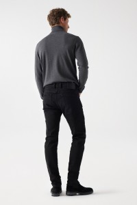 SLIM JEANS DENIM BLACK OD, BLACK