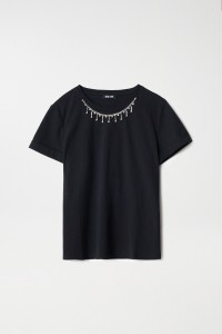 T-SHIRT WITH GLITTER CHAIN