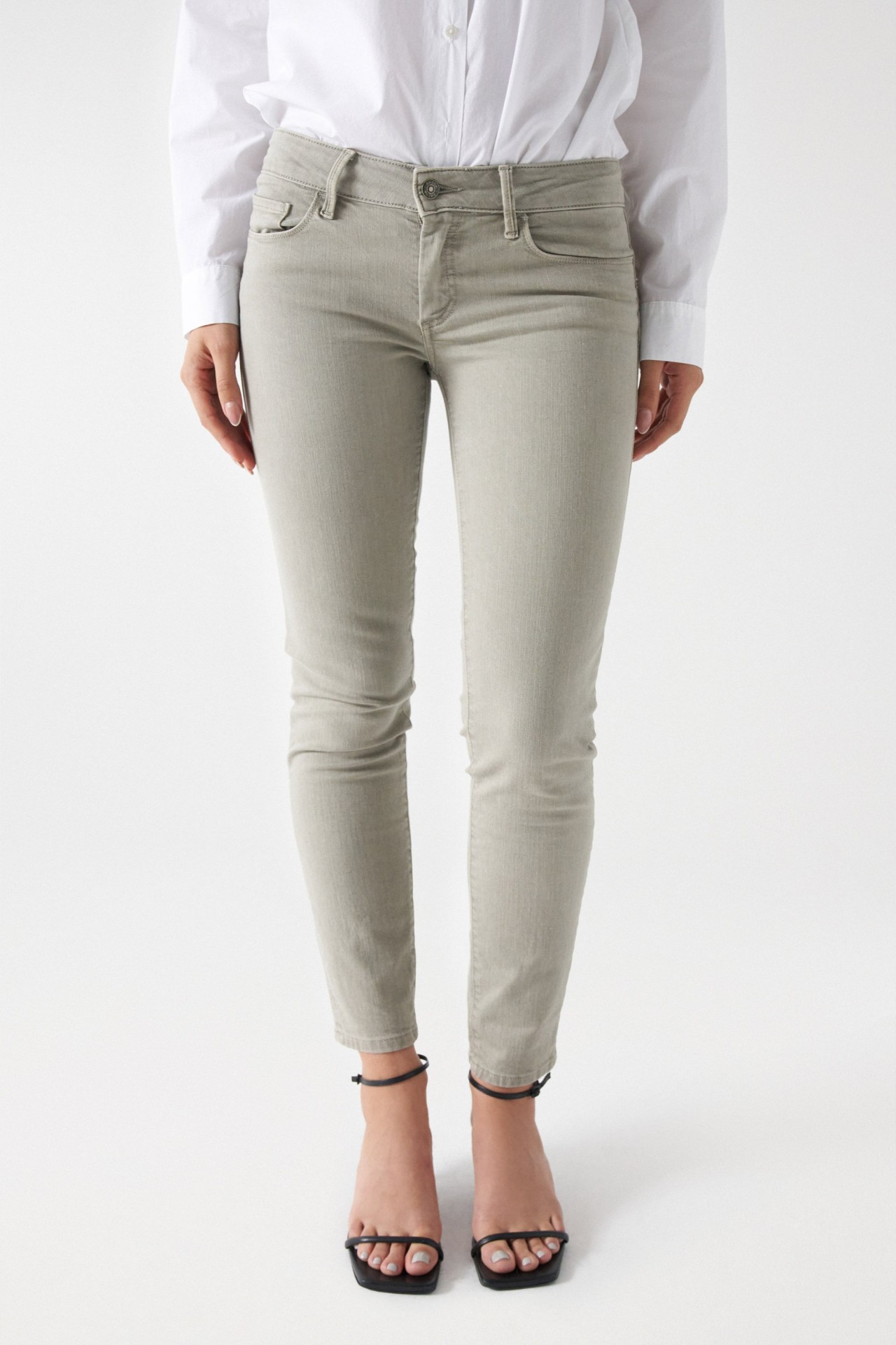 PUSH UP-JEANS, CROPPED, SKINNY