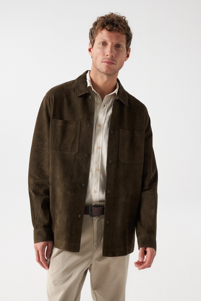 SUEDE OVERSHIRT