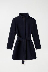 MANTEAU GRACE EN TISSU AVEC CEINTURE