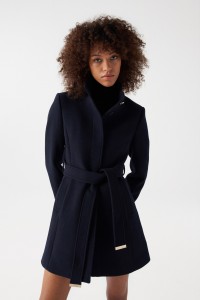 MANTEAU GRACE EN TISSU AVEC CEINTURE