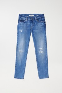 PUSH UP-JEANS MIT RISSEN