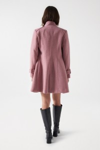 GRACE LONG WOOLLEN COAT WITH DETAILS