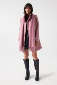 GRACE LONG WOOLLEN COAT WITH DETAILS