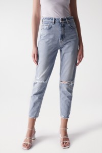 VAQUEROS TRUE CROPPED SLIM CON ROTOS