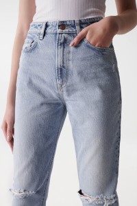 VAQUEROS TRUE CROPPED SLIM CON ROTOS