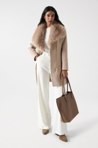 GRACE WOOLLEN COAT WITH FUR