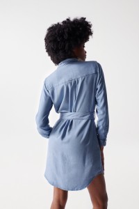 LIGHTDENIM SHIRT DRESS