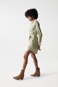 LIGHTDENIM SHIRT DRESS