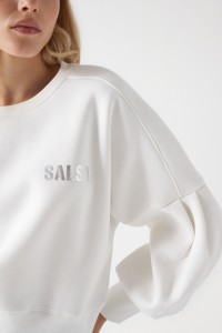 PLAIN SWEATSHIRT WITH SALSA LOGO