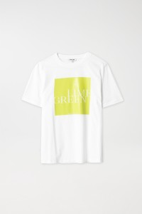 LIME GREEN PRINT T-SHIRT