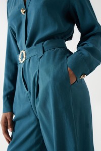 JUMPSUIT WITH BELT AND BUTTON DETAIL