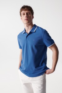 POLO SHIRT WITH STRIPE DETAIL