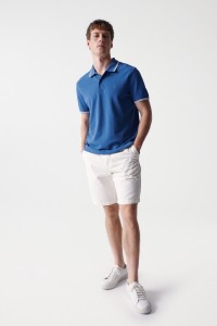 POLO SHIRT WITH STRIPE DETAIL