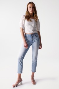 PANTALN VAQUERO DESTINY PUSH UP CROPPED SLIM