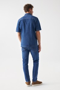 KURZARM-DENIM-HEMD