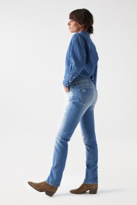 TRUE-JEANS MIT RISSEN