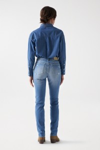 TRUE-JEANS MIT RISSEN