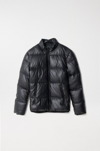 LEATHER EFFECT PUFFER JACKET