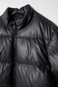 LEATHER EFFECT PUFFER JACKET