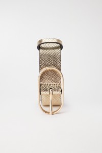 CROCODILE EFFECT LEATHER BELT