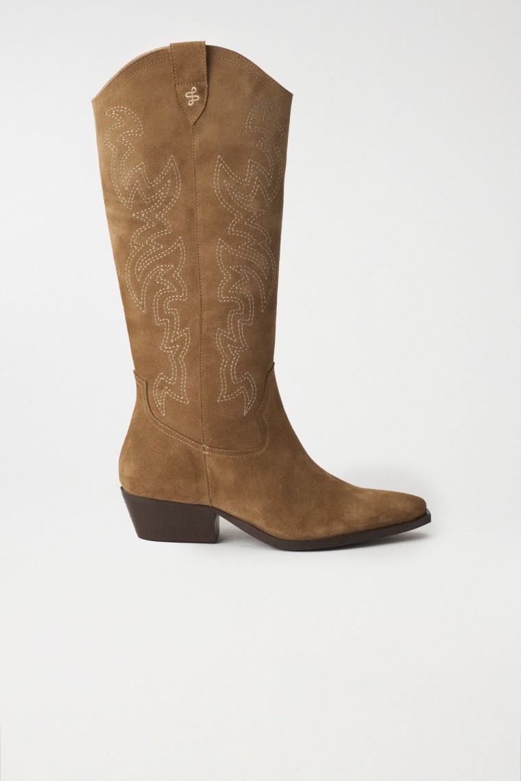 BOTAS COWBOY BORDADAS DE PIEL