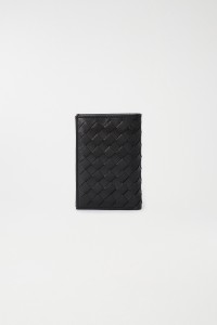 LEATHER WALLET WITH BRAIDED EFFECT