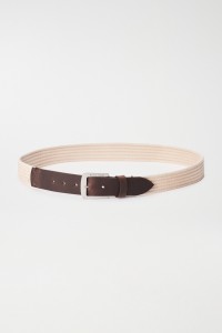 CEINTURE EN TISSU AVEC DTAILS EN CUIR